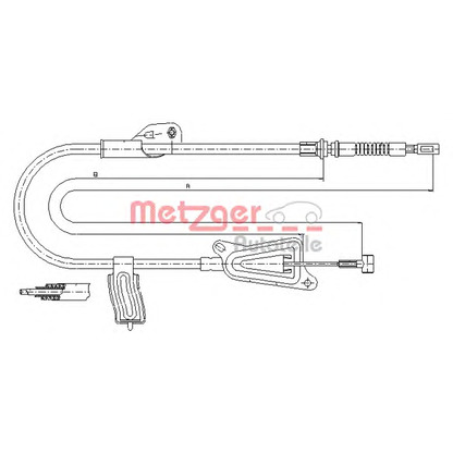 Photo Cable, parking brake METZGER 170126