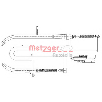 Photo Cable, parking brake METZGER 170202