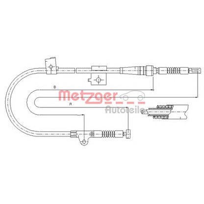 Photo Cable, parking brake METZGER 170216