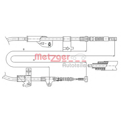 Photo Cable, parking brake METZGER 170235