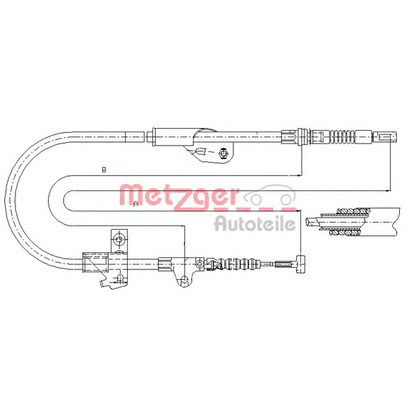 Photo Cable, parking brake METZGER 170237