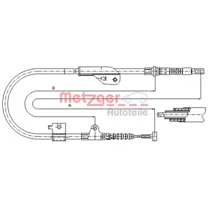 Foto Cable de accionamiento, freno de estacionamiento METZGER 170238