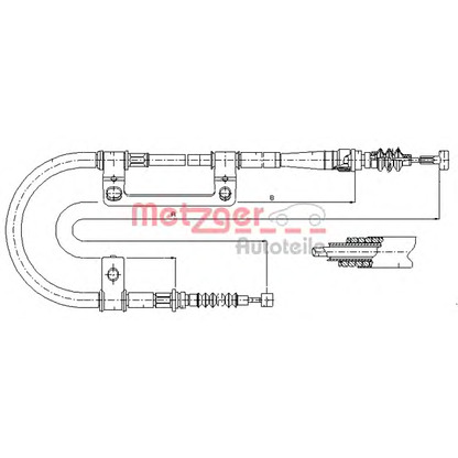 Photo Cable, parking brake METZGER 170578