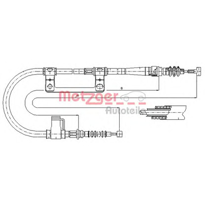 Photo Cable, parking brake METZGER 170579