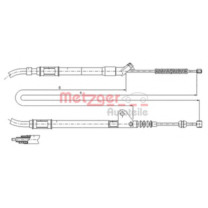 Foto Cable de accionamiento, freno de estacionamiento METZGER 171415