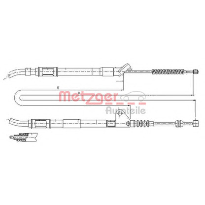 Foto Cable de accionamiento, freno de estacionamiento METZGER 171416