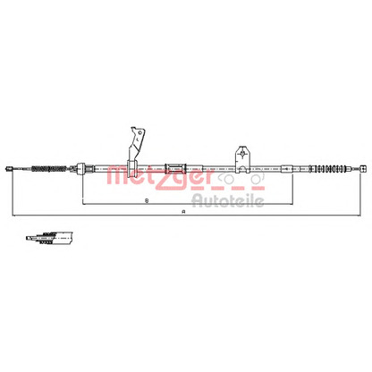 Photo Cable, parking brake METZGER 171482