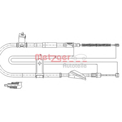 Photo Cable, parking brake METZGER 172515