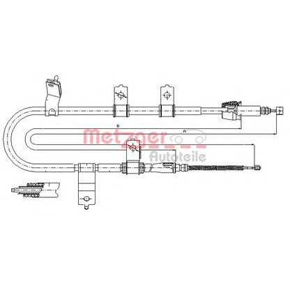 Foto Cable de accionamiento, freno de estacionamiento METZGER 172566