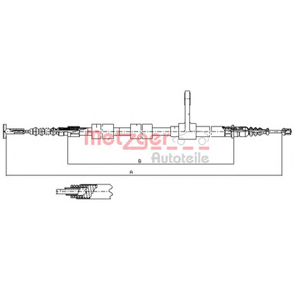 Photo Cable, parking brake METZGER 25131