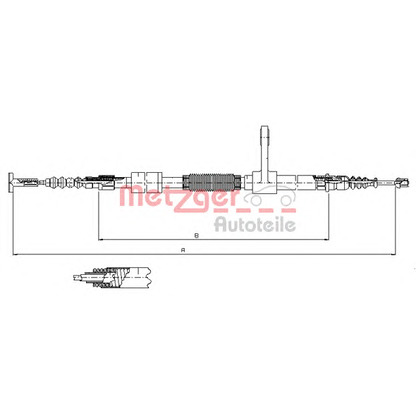 Photo Cable, parking brake METZGER 25134