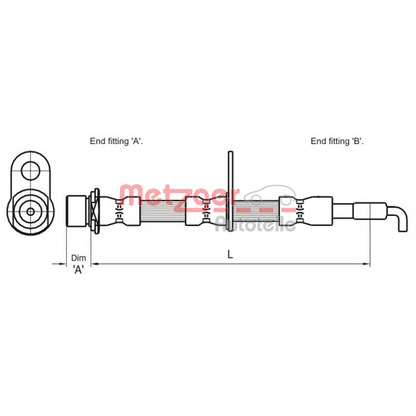 Photo Brake Hose METZGER 4110001