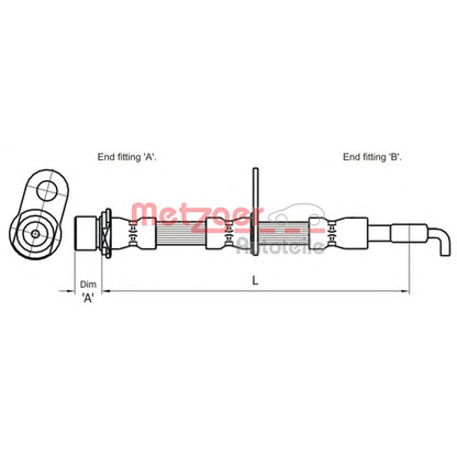 Photo Brake Hose METZGER 4110009