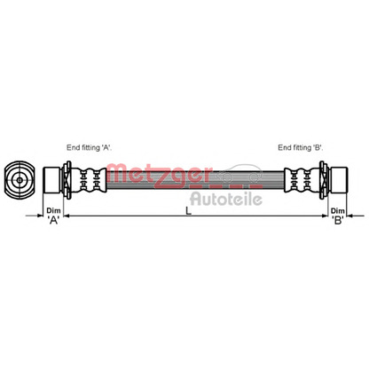 Photo Flexible de frein METZGER 4110023