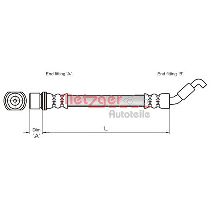 Photo Brake Hose METZGER 4110027