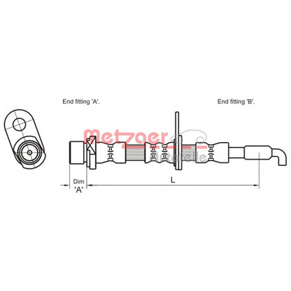 Photo Brake Hose METZGER 4110029