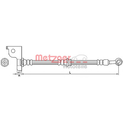 Foto Tubo flexible de frenos METZGER 4110139