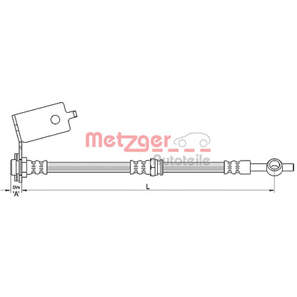 Foto Tubo flexible de frenos METZGER 4110140