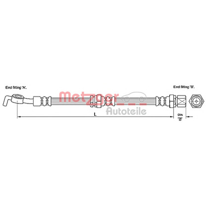 Photo Brake Hose METZGER 4110192