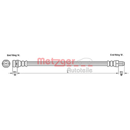 Foto Tubo flexible de frenos METZGER 4110238