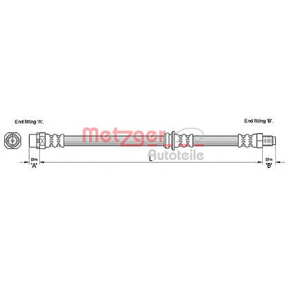 Photo Brake Hose METZGER 4110269