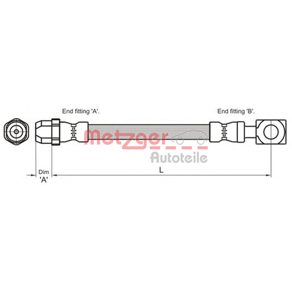 Photo Flexible de frein METZGER 4111436