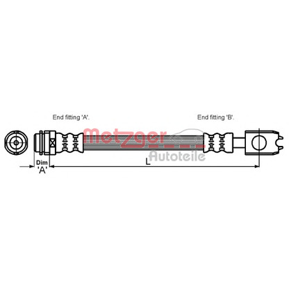 Foto Bremsschlauch METZGER 4116210