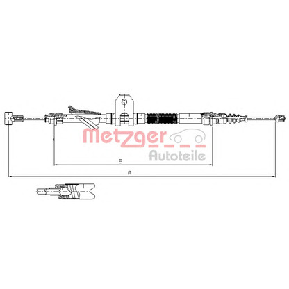 Photo Tirette à câble, frein de stationnement METZGER 4512