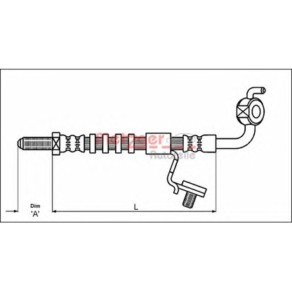 Foto Tubo flexible de frenos METZGER 4113513