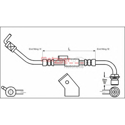 Photo Brake Hose METZGER 4112333