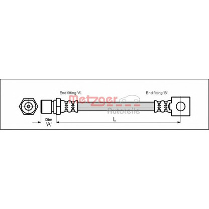 Photo Brake Hose METZGER 4111757