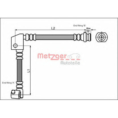 Photo Flexible de frein METZGER 4114738