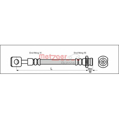 Photo Brake Hose METZGER 4110602