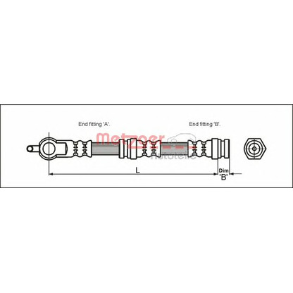 Foto Tubo flexible de frenos METZGER 4114064