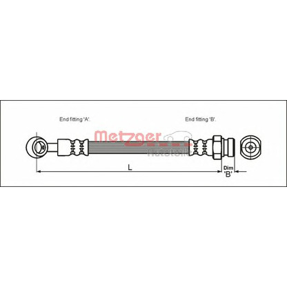 Foto Tubo flexible de frenos METZGER 4110405