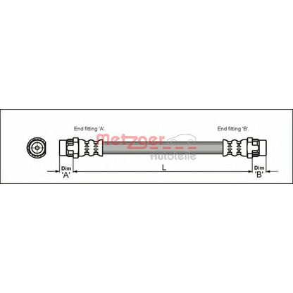 Foto Tubo flexible de frenos METZGER 4111166