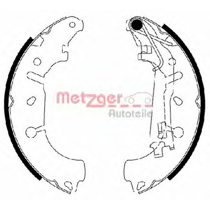 Zdjęcie Zesatw szczęk hamulcowych METZGER MG201