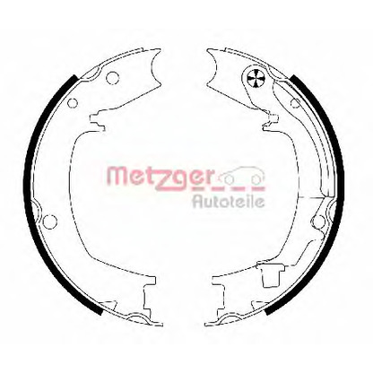 Zdjęcie Zesatw szczęk hamulcowych, hamulec postojowy METZGER MG204