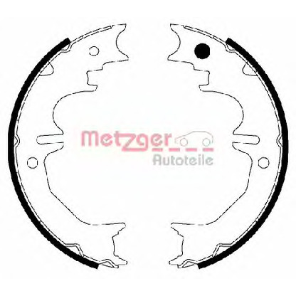 Zdjęcie Zesatw szczęk hamulcowych, hamulec postojowy METZGER MG207