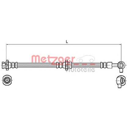 Foto Tubo flexible de frenos METZGER 4110131