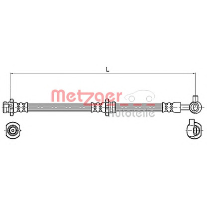 Foto Tubo flexible de frenos METZGER 4110132