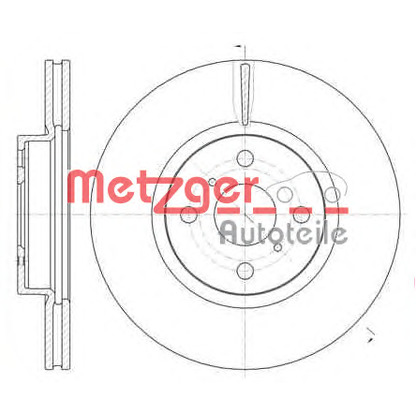 Photo Disque de frein METZGER 6100610