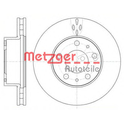 Foto Disco  freno METZGER 6110354