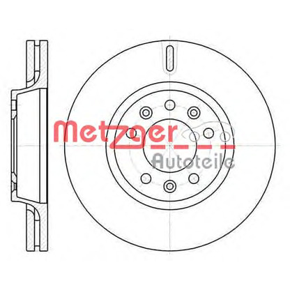 Foto Disco  freno METZGER 6110655