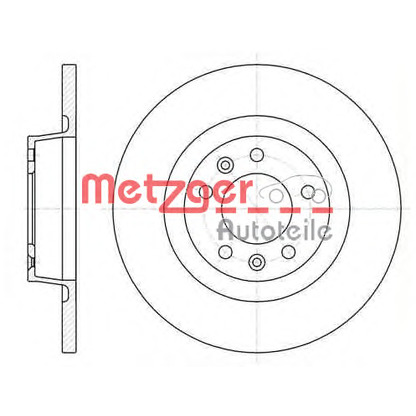 Zdjęcie Tarcza hamulcowa METZGER 6105300