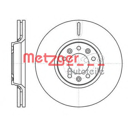 Foto Disco de freno METZGER 6105410