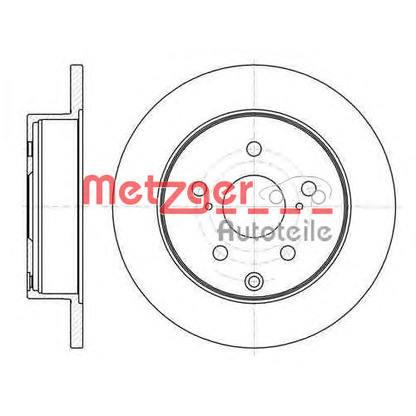 Zdjęcie Tarcza hamulcowa METZGER 6118800