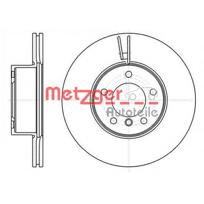 Foto Disco de freno METZGER 6119410