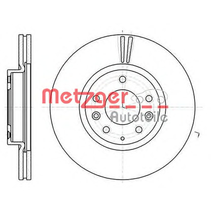 Foto Disco  freno METZGER 6123510