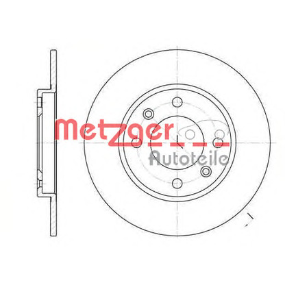 Фото Тормозной диск METZGER 612800